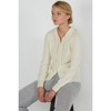 JENNIE LIU Women's 100% Pure Cashmere Long Sleeve Zip Hoodie Cardigan Sweater - 4 of 4