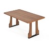 NicBex 63" Farmhouse Modern Wood Dining Table for 6, Rectangular Dining Room Table with Wood Legs, Kitchen Table for Kitchen, Dining Room - 2 of 4
