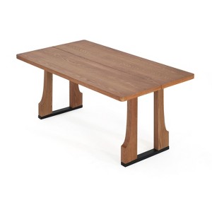 NicBex Contemporary Natural Textured Dining Table with Solid Wood Legs,Modern Rectangular Kitchen Table,Dining Room Furniture - 1 of 4