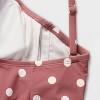 Women's Polka Dots Post Mastectomy Shirred High Neck Medium Coverage One Piece Swimsuit - Shade & Shore™ Multi - 3 of 3