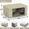 Sorbus 8 Pack Foldable Storage Bag Organizers - Great for Clothes, Blankets, Closets, Bedrooms, and More (Beige) - 3 of 4