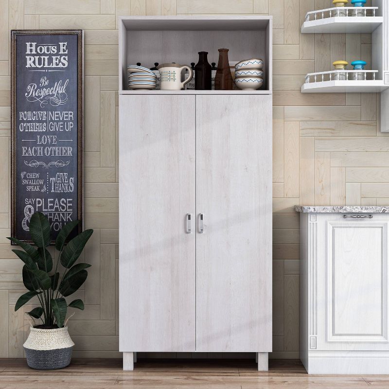 Maclay Double Door Pantry Cabinet White Oak - HOMES: Inside + Out, 5 of 9
