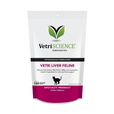 Vetriscience Laboratories Vetri-Liver Feline Bite-sized Chews 120 Ct.