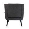 Modern Velvet Accent Chair with Curved Back and Padded Seat, Ergonomic Lounge Chair for Living Room, Bedroom - 4 of 4