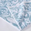 6 - Piece Cotton Towel Set - Reversible Jacquard, Sky Blue Bath 27"x54" Hand 16"x28" Washcloths 13"x13" - 2 of 4