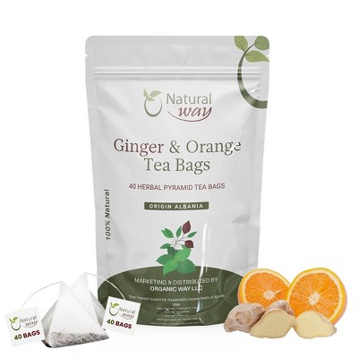 Natural Ginger & Orange Tea 4 Oz