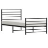 vidaXL Metal Bed Frame with Headboard and Footboard Black 39.4 in.x78.7 in. - 4 of 4