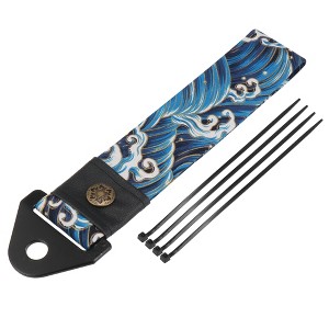 Unique Bargains Car Tow Strap Kit Ancient Japanese Element Trailer Belt Sea Wave Pattern Blue - 1 of 4