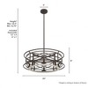Hunter 24" Langwood Ceiling Light Onyx Bengal Finish - 4-Light Chandelier with Regency Design for Indoor Use - 4 of 4
