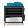 82" Modern Convertible Outdoor Daybed Sofa with Adjustable Sides and Weather-Resistant Cushions, Acacia Wood Frame for Patio -3irtyhousy - 3 of 4