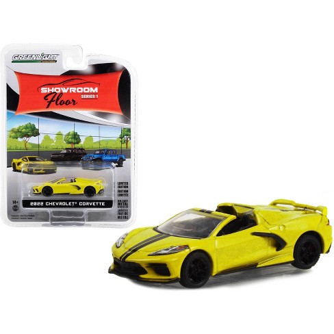 2022 Chevrolet Corvette C8 Convertible Accelerate Yellow Metallic With  Black Stripes 1/64 Diecast Model Car By Greenlight : Target