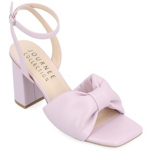 Journee Collection Womens Lottey Mid Heel Ankle Strap Sandals - 1 of 4