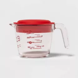 2 Cup Liquid Glass Measuring Cup with Plastic Lid - Made By Design™