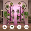 Bestier 65’’ Heart Shaped Plant Stand with Grow Lights & Wheels, 6-Tier Tall Metal Plant Shelf Display Shelf with Hanging Hooks - 4 of 4