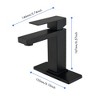 Modern Single Handle Vanity Sink Faucet with Relaxing Waterfall Spout Design - 3 of 4