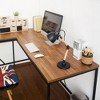 Anybear Wood and Metal Corner Desk - 2 of 4