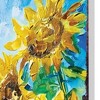 HomeRoots 30" Yellow Brown And Green Solid Wood Sunflowers Garden Stake - 4 of 4