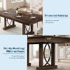 TackView 71''Wooden Kitchen Table with 2-Drawers,Large Tabletop & Sturdy Frame,Rectangular Dining Table with Double Pedestal for 6-8 - 4 of 4