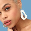 SOHI Women's White  Hallow Drop Earrings - 3 of 3