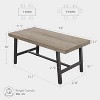Industrial Dining Table for 4-6 People, 63" Long Wooden Kitchen Table with Sturdy Metal Frame & Natural Wood Finish, for Kitchen, Dining Room - 2 of 4