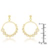 Slickblue Women’s Golden Graduated CZ Circle Earrings, 18K Gold Plated with 2 Carat Clear Cubic Zirconia, Post Back - 3 of 3