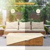 Tangkula 2-Piece 48” Propane Fire Pit Table Rectangular 50,000 BTU w/20 Gallon Tank Side Table for Courtyard Balcony Garden - 3 of 4