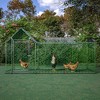 Metal Chicken Coop Run Backyard Hen House Poultry Habitat Cage w/Cover - 2 of 4