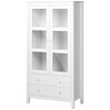 HOMCOM 63" Kitchen Pantry, Freestanding Storage Cabinet with 3-Tier Shelves, 2 Drawers, Glass Doors and Soft Close Hinges for Living Room, White - 4 of 4