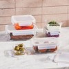 12pc (set of 6) Plastic Food Storage Container Set with Lids Clear -  Figmint™