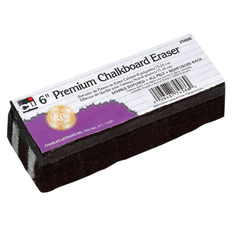 12pk 6&#34; Premium Chalkboard Eraser - Charles Leonard, 2 of 3