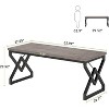 Tribesigns 62.99 Inch Executive Desk, Large Office Computer Desk with Extra Thick Wooden Tabletop and Metal Frame - 3 of 4