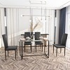 KTMBDW Modern Living Room Coffee Table, Modern Side Coffee Table withTempered Glass Top and Metal Leg, Wide/Transparent - 2 of 4