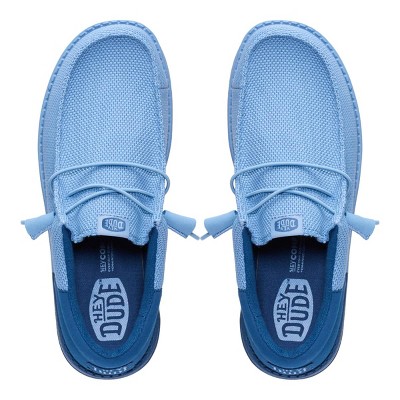 HEYDUDE Mens Wally Funk Mesh Split , Faded Denim/Ensign Blue, 11 — фото 3