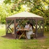 Pop Up Gazebo Tents, Heavy Duty Steel Frame & UV Block Canopy, 6-Sided Screen Tent with Carry Bag - 2 of 4