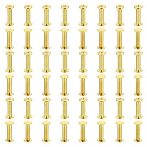 Unique Bargains Rust Proof Leather Belt Scrapbook Binding Accessories M5 Chicago Screws 50 Sets - 1 of 4