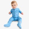 Primary Baby Organic Zip Footie In Rainbow Menorahs - 3 of 4