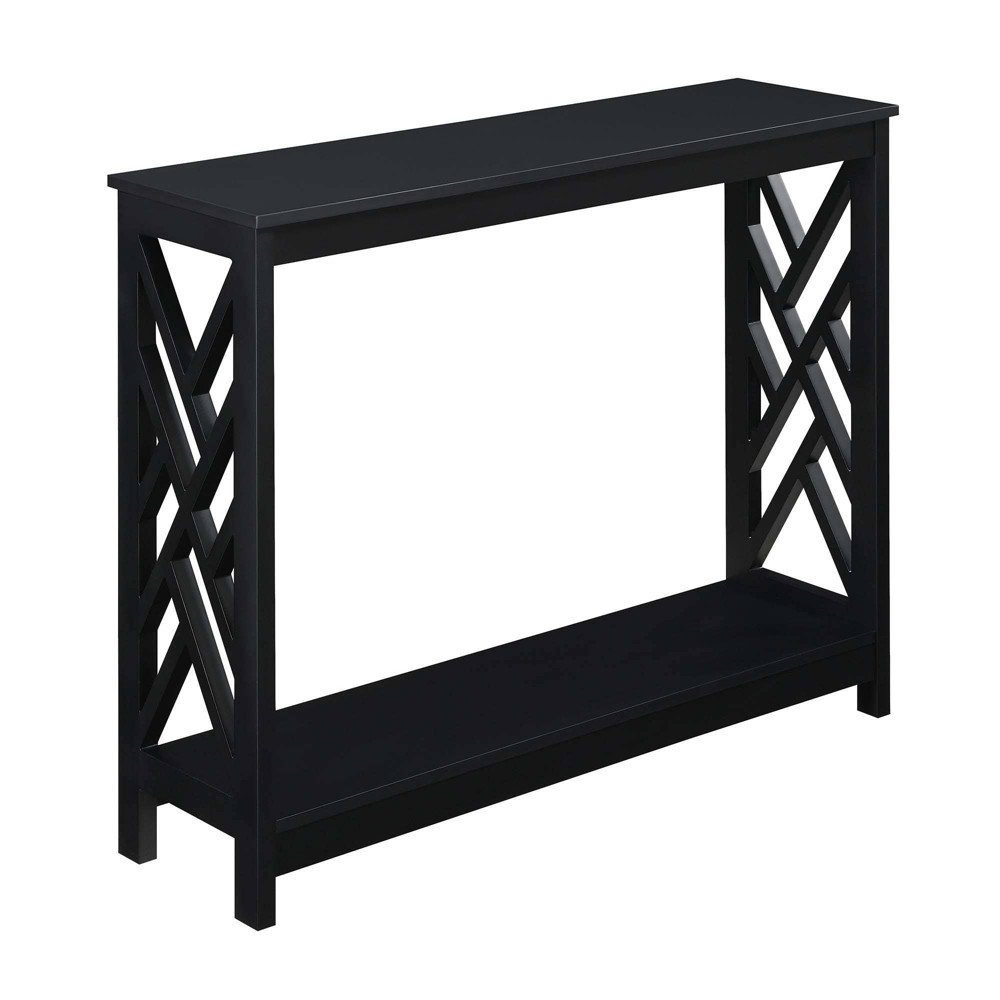 Titan Console Table with Shelf Black - Breighton Home