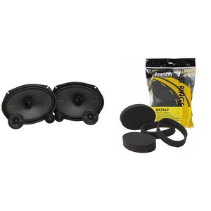 Kicker KSS 3-Way 6x9" Component Set with RKFR69 Foam Fast Ring Speaker Enhancement Kit - 1 of 4