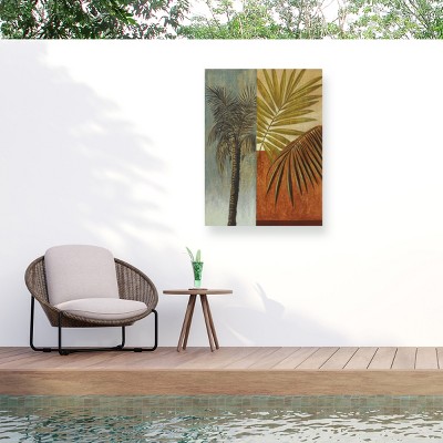 "Palm Trees And Fronds" Outdoor Canvas