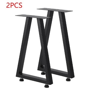 2PCS 22" Metal Table Legs DIY Industrial Furniture Dining Leg 1000 Lbs Capacity - 1 of 4