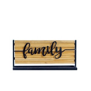 VIP Wood 12 in. Brown Family Table Top Sign - 1 of 4