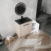 SEVOBAL Bathroom Vanities 42 Inch Freestanding Vanity with Black Ceramic Sink Soft Close Door for Bathroom, Beige, 41.8"*18.31"*34.25" - 2 of 4