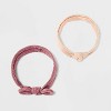 Baby Girls' 2pk Cotton Soft Headband Set - Cat & Jack™ Cream/Pink - 2 of 3