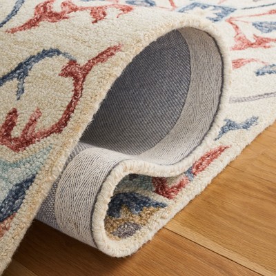 Elegance Hand-Tufted Wool Area Rug in Beige & Rust, 8' x 10'