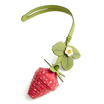 Vera Bradley Women's Faux Leather Strawberry Bag Charm