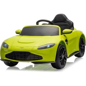 12V Kids Ride On Car Licensed Aston Martin Electric Sports Car Toy for Toddles Battery Powered Car with Remote Control, LED Lights, Horn - 1 of 4