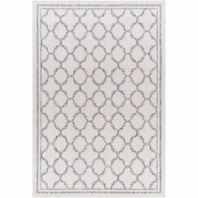 Hauteloom Noam Cream & Blue Indoor & Outdoor Rug