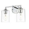 Elegant Lighting Mayson 2 light Chrome and Clear Bath Sconce - 2 of 4