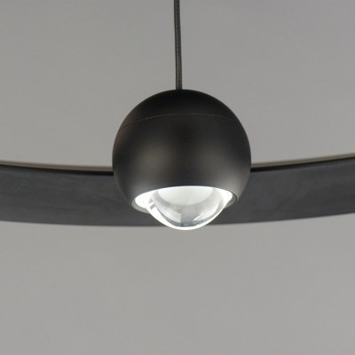 CCT Selectable Black Aluminum 24" LED Pendant Light