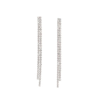 Norah Crystal Double Drop Earrings by Tomorrow Studio